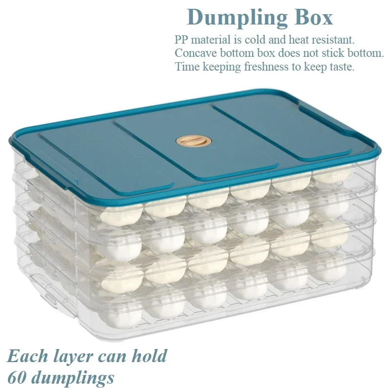 

Multi-layer Dumpling Fresh-keeping Box Household Food-grade Egg Wonton Fresh-keeping Box Quick-frozen Refrigerator Storage Box