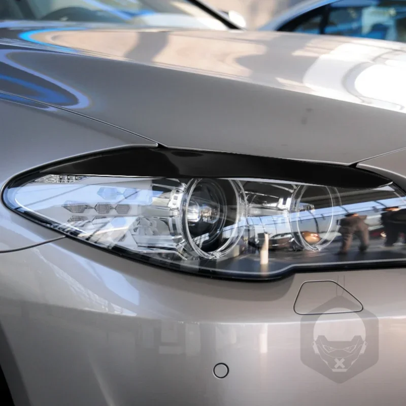 Auto Faro Sopracciglio Lampada Sopracciglia Decorazione Trim Copertura per BMW Serie 5 F10 2010-2013 Accessori Esterni Auto ABS Nero