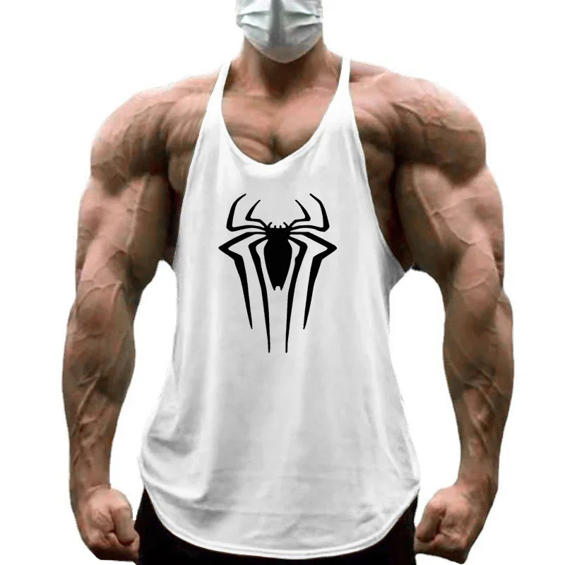 Summer Men Skin-friendly Sweat-absorbent Bottoming Sweatshirt Fitness Sports Comfortable Sleeveless  Gym workout  weightlifting