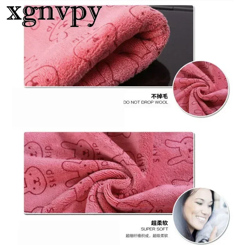 xgnvpy Children cartoon does not shed hair thickened fiber absorbent soft dry hair face towel baby small towel school wholesale