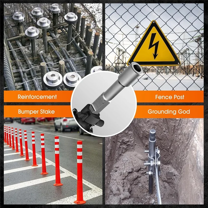 Punta per cacciavite per asta di terra con codolo esagonale GTBL per trapano a percussione per demolizione esagonale e codolo esagonale da 1-3/16"