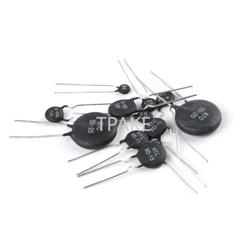 10PCS NTC Thermal Resistor 2.5D 3D 5D 8D 10D 16D 20D 22D 47D -5 -7 -9 -11 -13 -15 -20 R 10 Ohm NTC10D-9 NTC5D-9 NTC3D-9 NTC3D-15