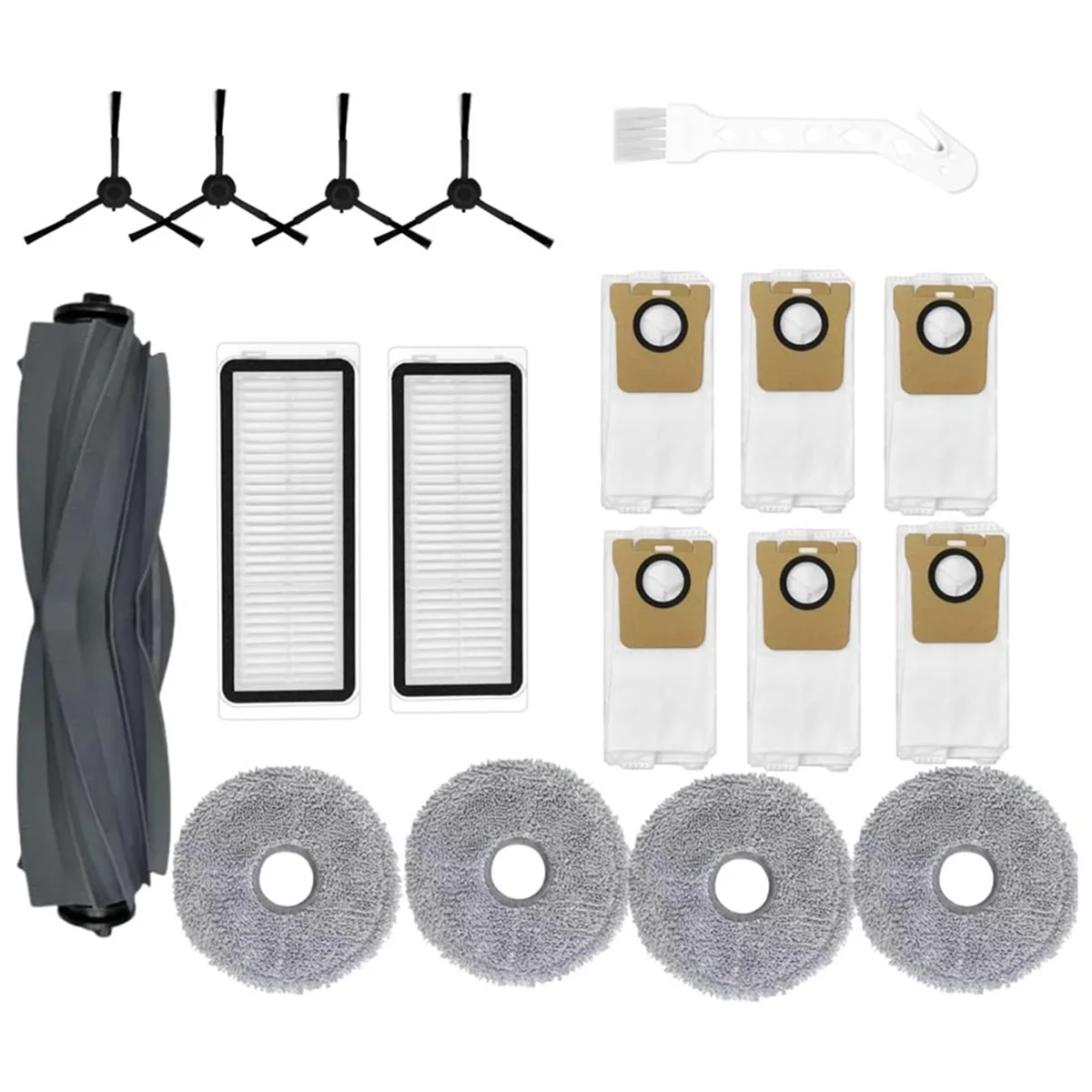 Aspirador Acessórios Kit para Dreame, Escova lateral principal, Filtro Hepa, Mop Cloth, Sacos de pó, Peças para L20 Ultra, L30 Ultra