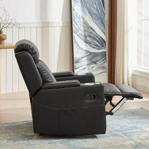 التكنولوجيا اليدوية الحديثة واحدة الجلود أريكة متعددة الوظائف بسيطة مستلق مساحة النوم كبسولة أريكة غرفة المعيشة الأسهم #4