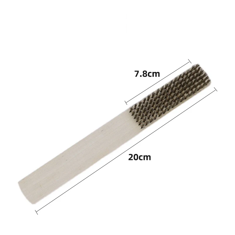 1pc Dental Copper Wire Brush Polishing Drill Bit Cleaning Brush Wooden Handle Brass Wire Brush For Rust Paint Removal Tools