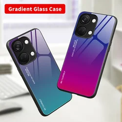 Tempered Glass Case Funda For Poco X7 F6 X6 M6 X5 F5 M5s X4 X3 M3 F2 Pro C65 C75 Gradient Color Painting Pattern Case Back Cover