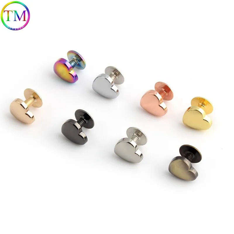 Love Heart/Star Shaped  Decorative Nail Foot Nails Screw Handbag Foot DIY Bag Purse Hardware Closure Parts Metal Accessories