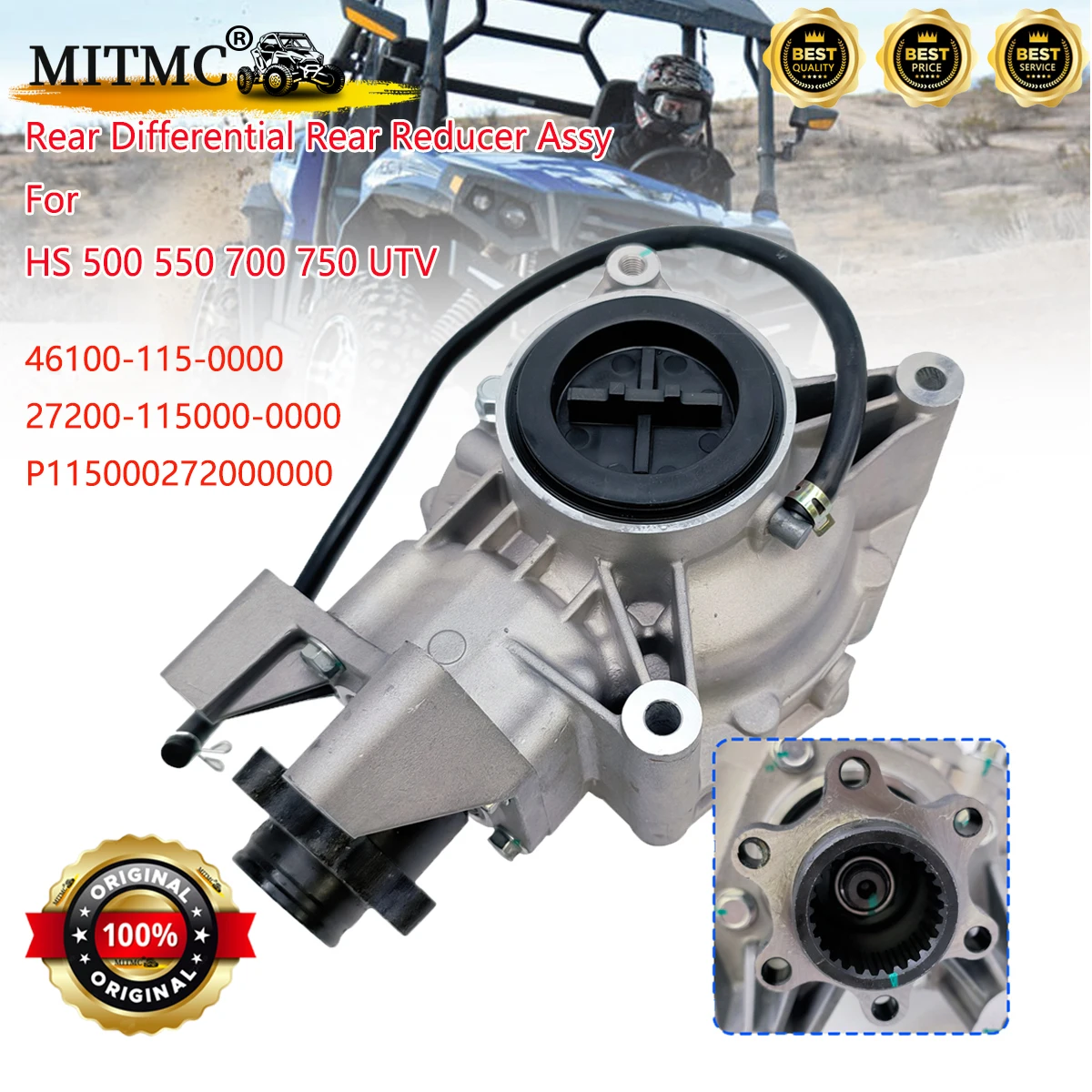 Original Rear Axle  Rear Reducer Assy  For HS 500 550 700 750 UTV  Rear Differential 46100-115-0000 P115000272000000
