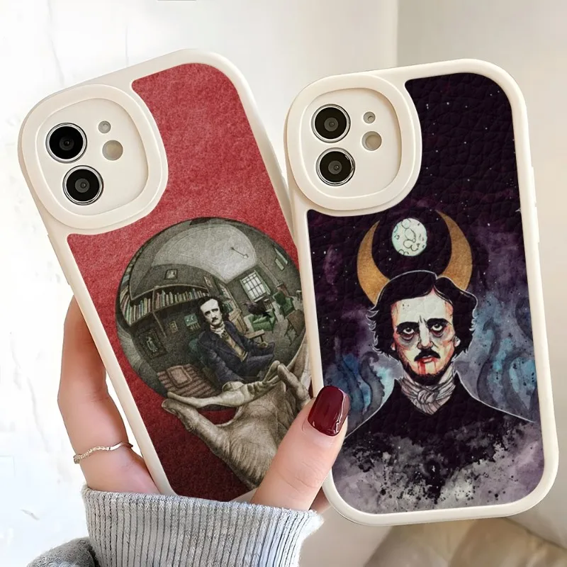 Edgar Allan Poe Phone Case For Iphone 15 14 12 13 Pro Max 11 Mini X Xr Xs Puls Lambskin Silicone Cover