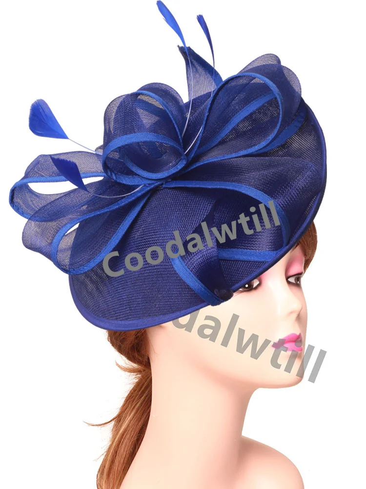 

New Fascinator Pillbox Hat Wedding Bridal Veil Fascinator Church Headband Tea Party Feather Fascinator Hats for Women Derby