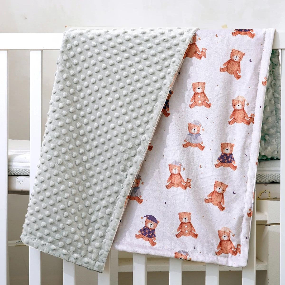 Kangobaby Spring And Autumn 100% Polyester Warm Soft Breathable Baby Sleeping Blanket Newborn Wrapping Baby Quilt 75X100cm