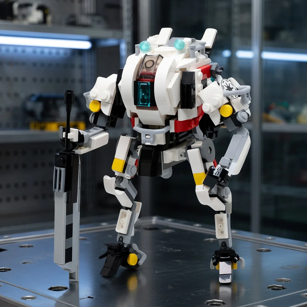MOC Sci-Fi Mecha Warrior Building Blocks Ronin Robot Action Figure Model DIY Bricks Educational Toy Kids Birthday Gift