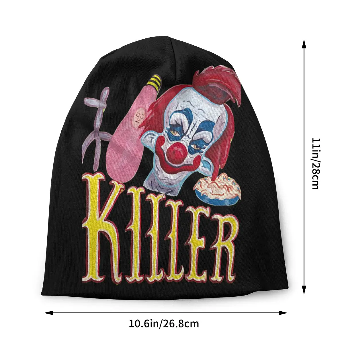 Vintage Killer Outdoor Thin Beanie Caps Killer Klowns from Outer Space Skullies Beanies Ski Caps Soft Bonnet Hats