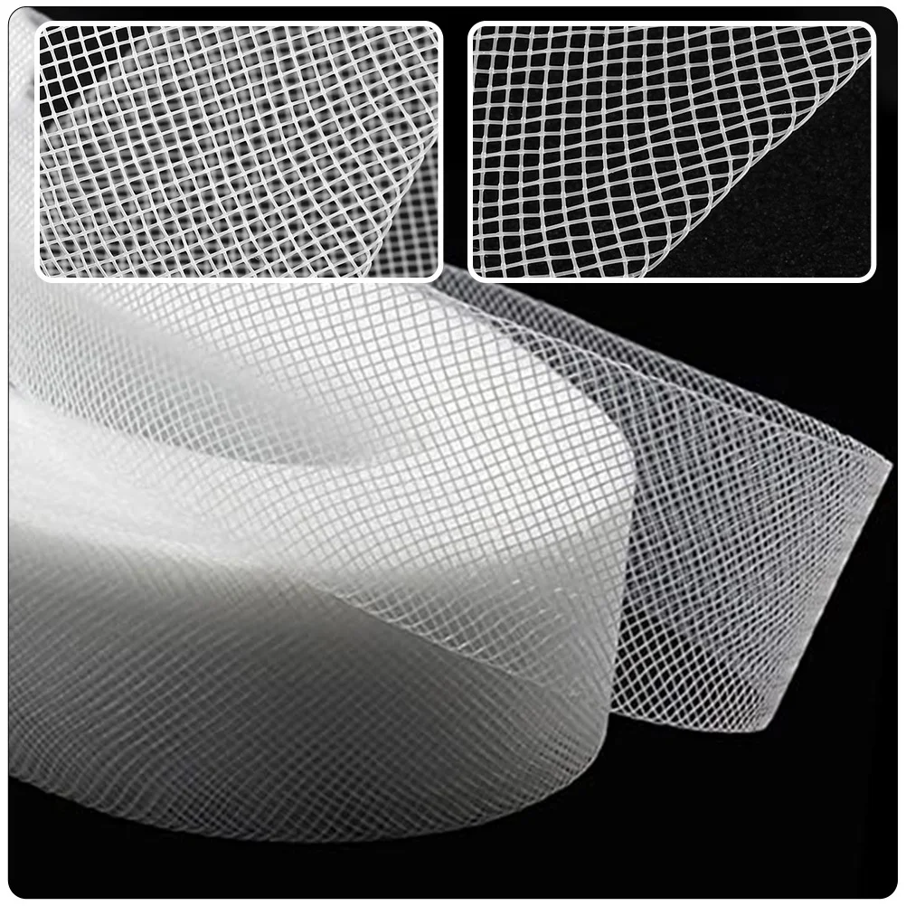 

1 Roll Fishbone Elastic Gauze Wedding Dress Material for DIY Craft Clothing Accessories Dance Dress Trimming Decorative Gauze