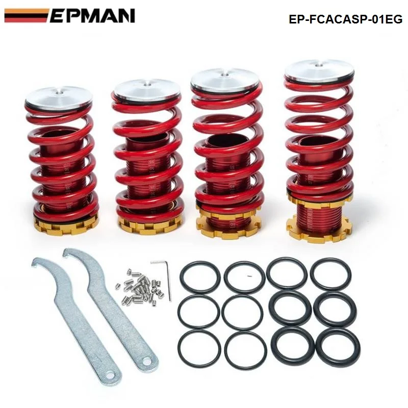 Lowering Coil Springs+ Front camber kits+ Rear Lower Control Arms (Fits For Honda Civic 88-95) EP-FCACASP-01EG