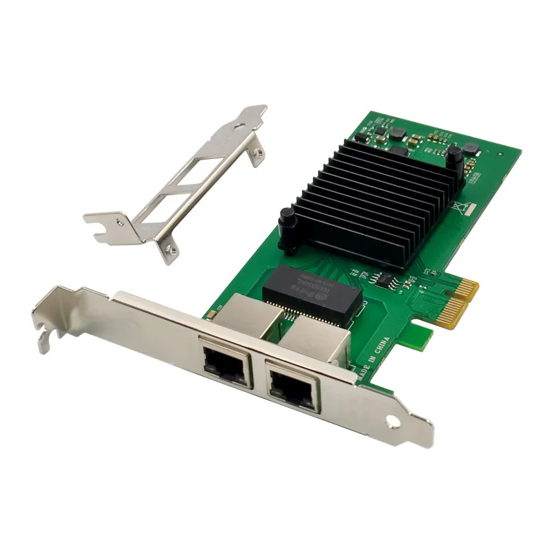 2พอร์ต PCIE X1 1000M PCIe Gigabit Ethernet พอร์ต RJ45 Lan การ์ดเครือข่ายชิป Intel NH 82580 I340 i340-t2เครือข่าย Server