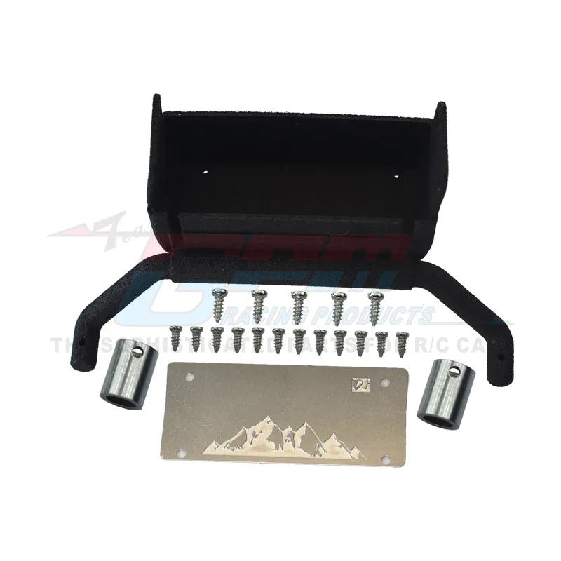 GPM Simulazione Metallo Serbatoio Carburante + Tubo Di Scarico Per TRAXXAS 1/18 4WD TRX4M Ford Land Rover RC Parti di Automobili