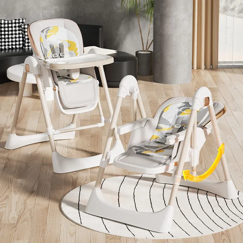 

Multi Functional Baby Dining Chair Can Sit or Lie Down Children's Dining Chair Foldable 2-in-1 Baby Rocking Dining Chair