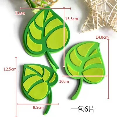 4pcs EVA Foam decorative stickers Five color leaves 3D three-dimensional wall stickers for kindergartens, primary schools