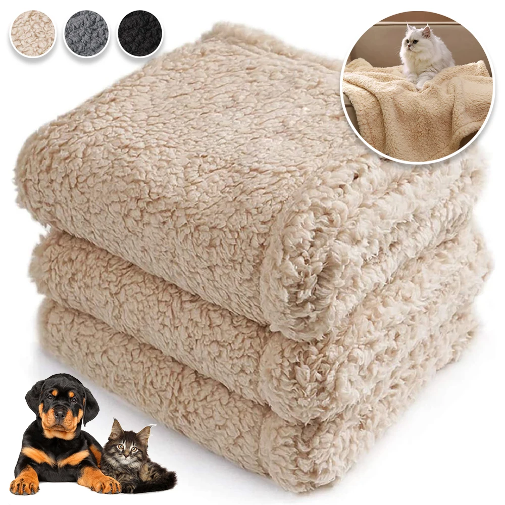 

1PC Thicken Warm Pet Blanket Soft Fluffy Coral Fleece Cat Dogs Blankets High Quality Pet Comfortable Fleece Blanket Pet Supplies