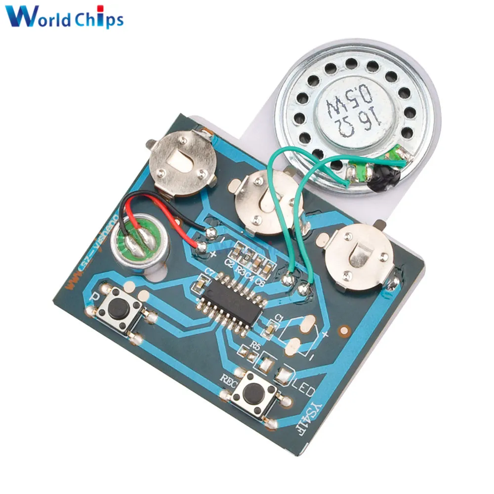 DIY 30S Sound Voice Music Recorder Board Photosensitive Sensitive Key Control Programmable Chip Audio Module for Greeting Card