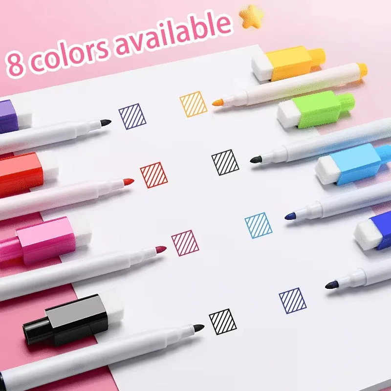 Wholesale Washable Marker Magnetic White Board Bulk Pens Multi Color White Board Markers for Writing Drawing Office School Use