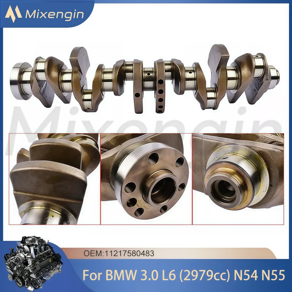 Engine Crankshaft For BMW 3.0L N54B30A N55B30A Fit 135i M235i 335i 435i 530i 535i 640i 740i 740Li X1 X3 X4 X5 X6 X7 11217580483