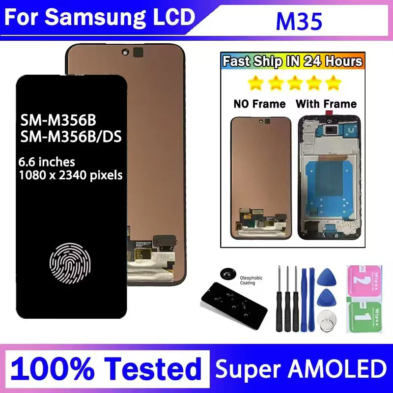 m35-m356-sm-m356b-ディスプレイ画面-フレーム付き-サムスン-m35-5g-lcdディスプレイ-タッチスクリーンデジタイザーアセンブリ用