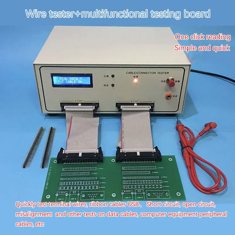 Flat Wire Harness Inspection Machine Dual-End Cable Detector For Break Short And Wrong Position Testing