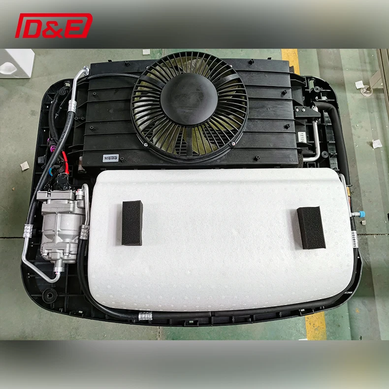 Aire acondicionado de estacionamiento automático DC 12V 24V para RV, caravana, autocaravana, autocaravana, Semi camión y cabina, modelo pequeño, enfriador en el techo