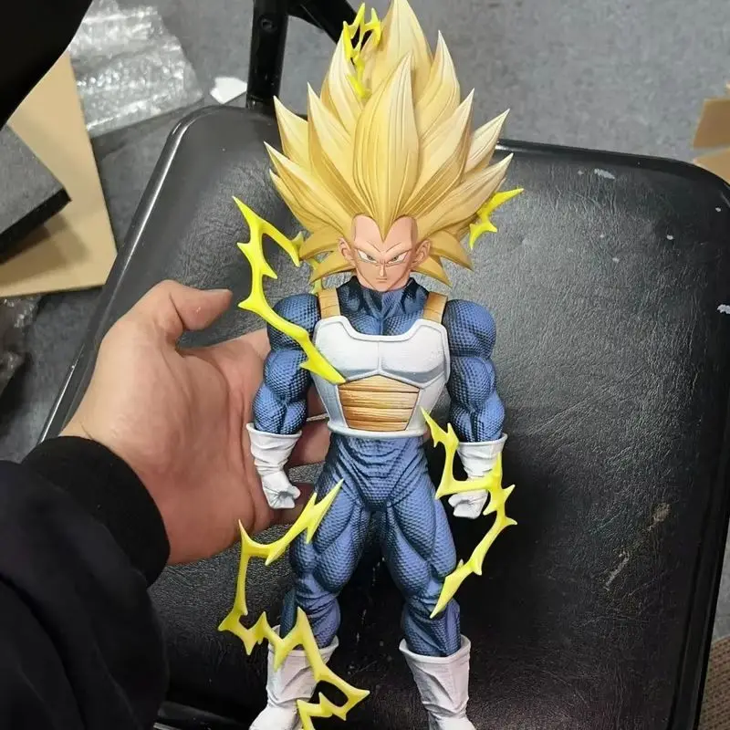 

30cm Anime HY Dragon Ball Super Vegeta Super Saiyan 3 GK Figure PVC Model Desktop Ornament Trendy Toys Birthday Gift Collectible