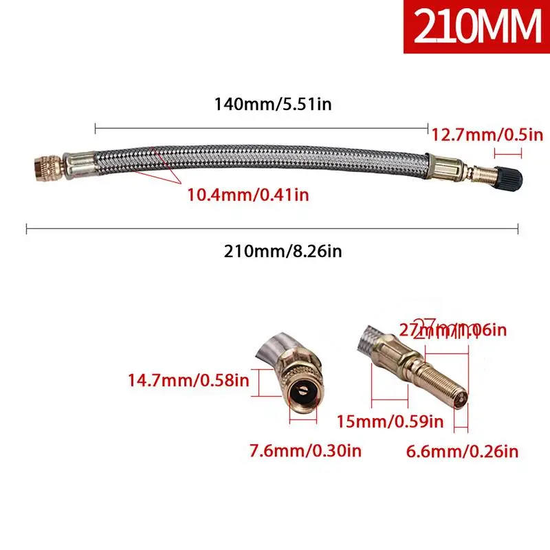 Extensão De Válvula De Caminhão De Borracha Flexível, extensão De Válvula De Pneu De Ônibus, extensor De Haste De Válvula De Pneu, adaptador De Mamilo Do Pneu, suprimentos De Pneu, 1 Pc