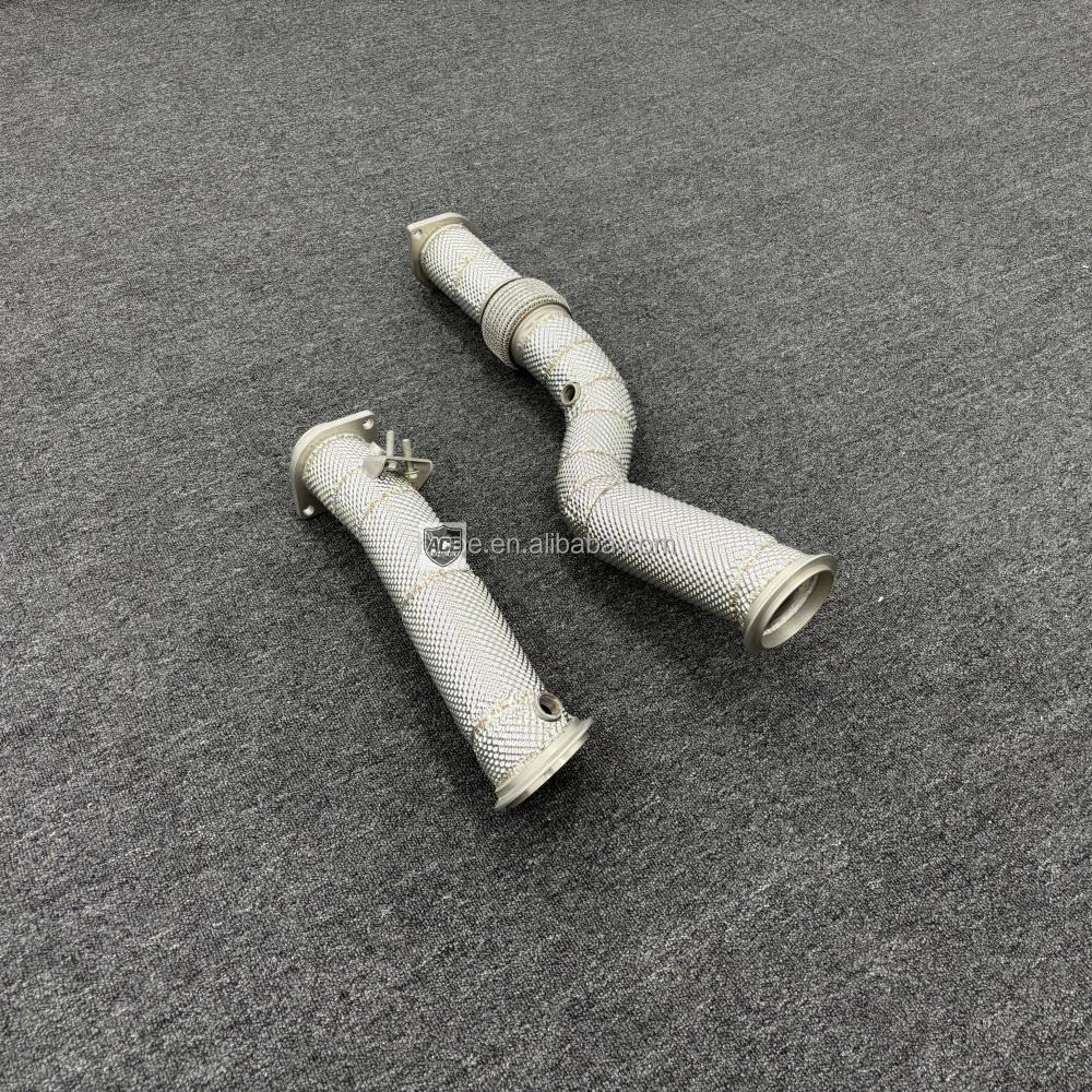 Vortex Edelstahl Spiegelpoliertes Wärmeisoliertes Hochdurchsatz-Katalysator-Downpipe für M3 G80 M4 G82 S58 3.0T 2021-2026 – Detail 4