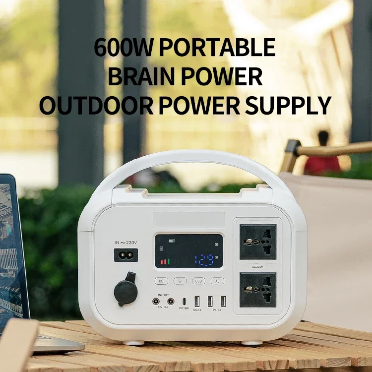 Alimentatore mobile portatile da esterno da 600 W con doppia CA Energizza le tue avventure