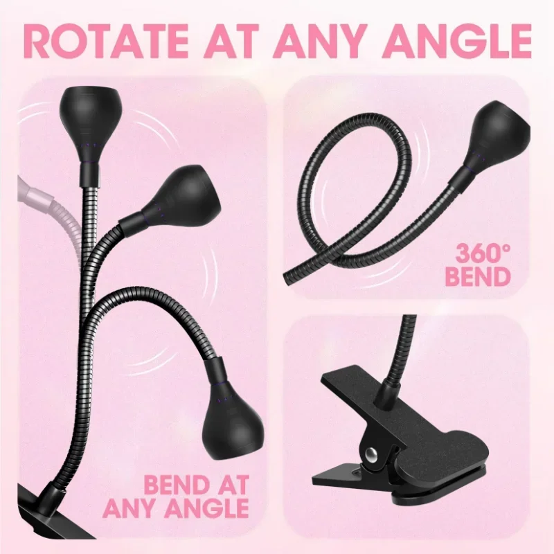 Nagel Trockner Licht UV Nagel lampe 395nm Wellenlänge Clip-on Schreibtisch Mini USB Für Gel Nägel ongle Maniküre salon Werkzeuge