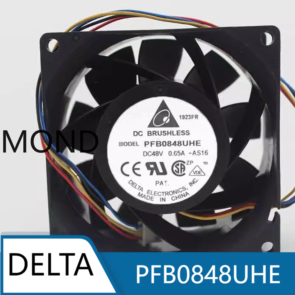 PFB0848UHE cooling fan Delta 8CM high air volume fan 8038 48V 0.65A server high air volume cooling fan