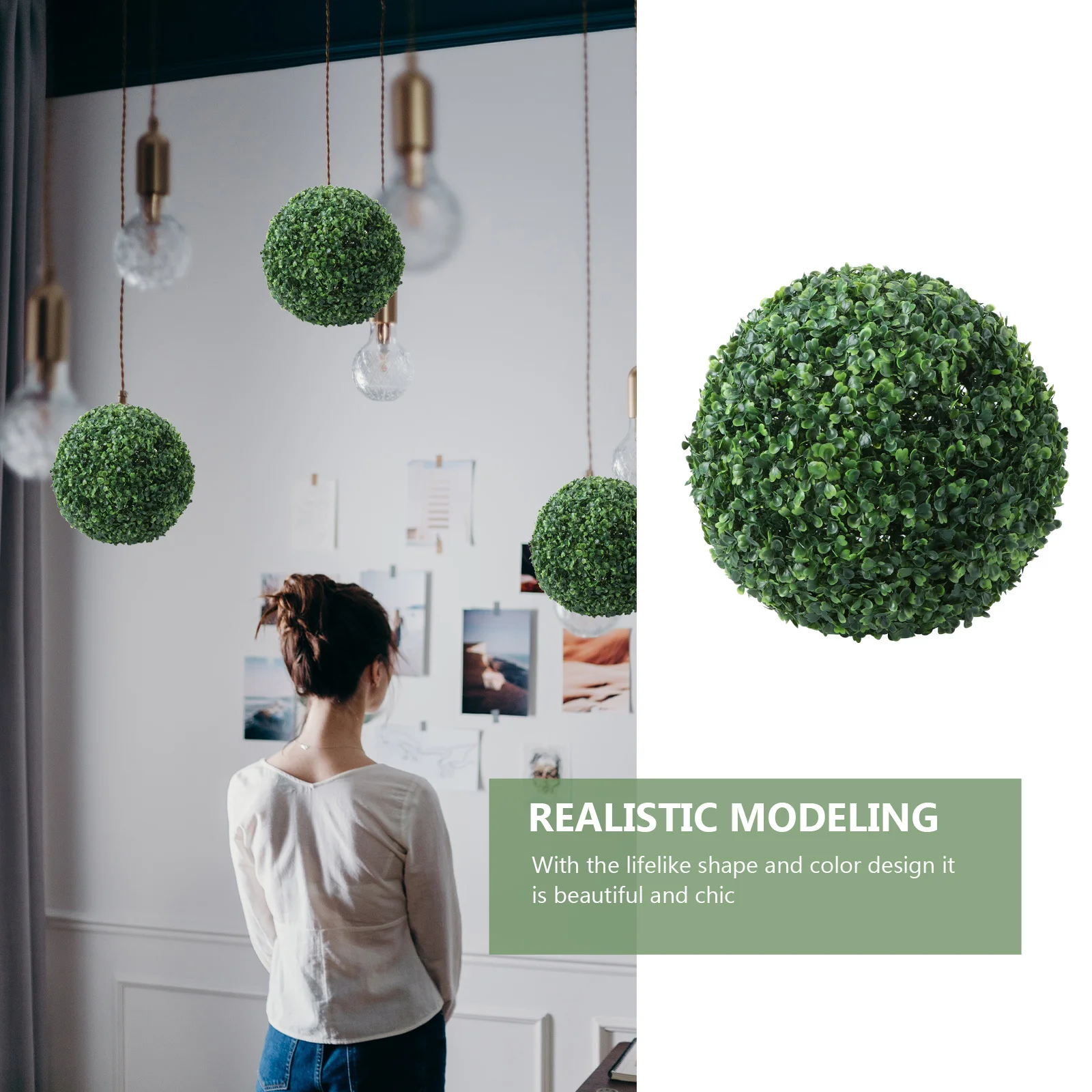 

Simulation Ball Artificial Grass Hanging Plant Decor For Home Wedding Party Ceiling Decorative Sphere Greenery Faux Grass