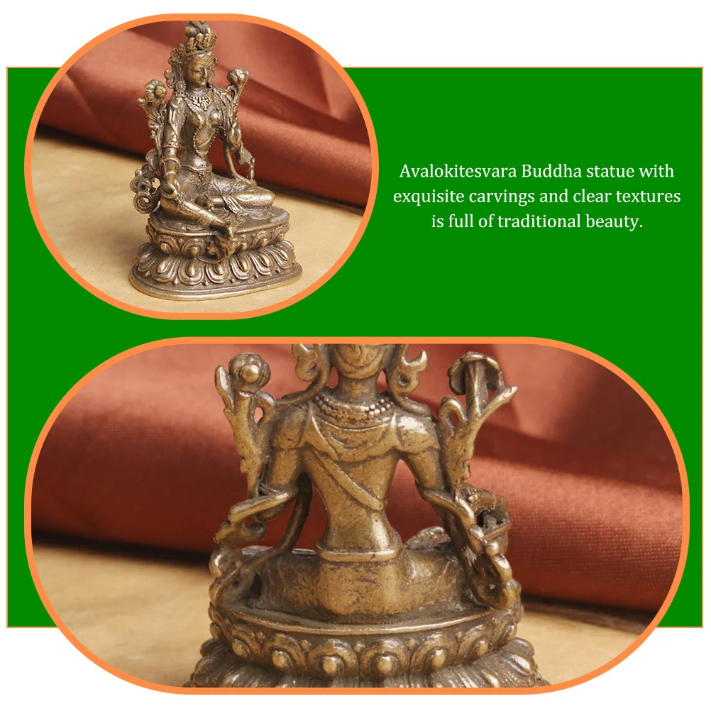 

Copper Buddha Decor Vintage Home Supplies Home Decoration For Buddhist Mini Craft Tabletop Creative Buddha Adornment Ornament