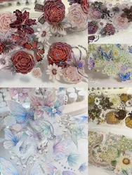 24 Designs 1 Loop Washi Pink Purple Blue Rose Flower Shiny Pet Tape