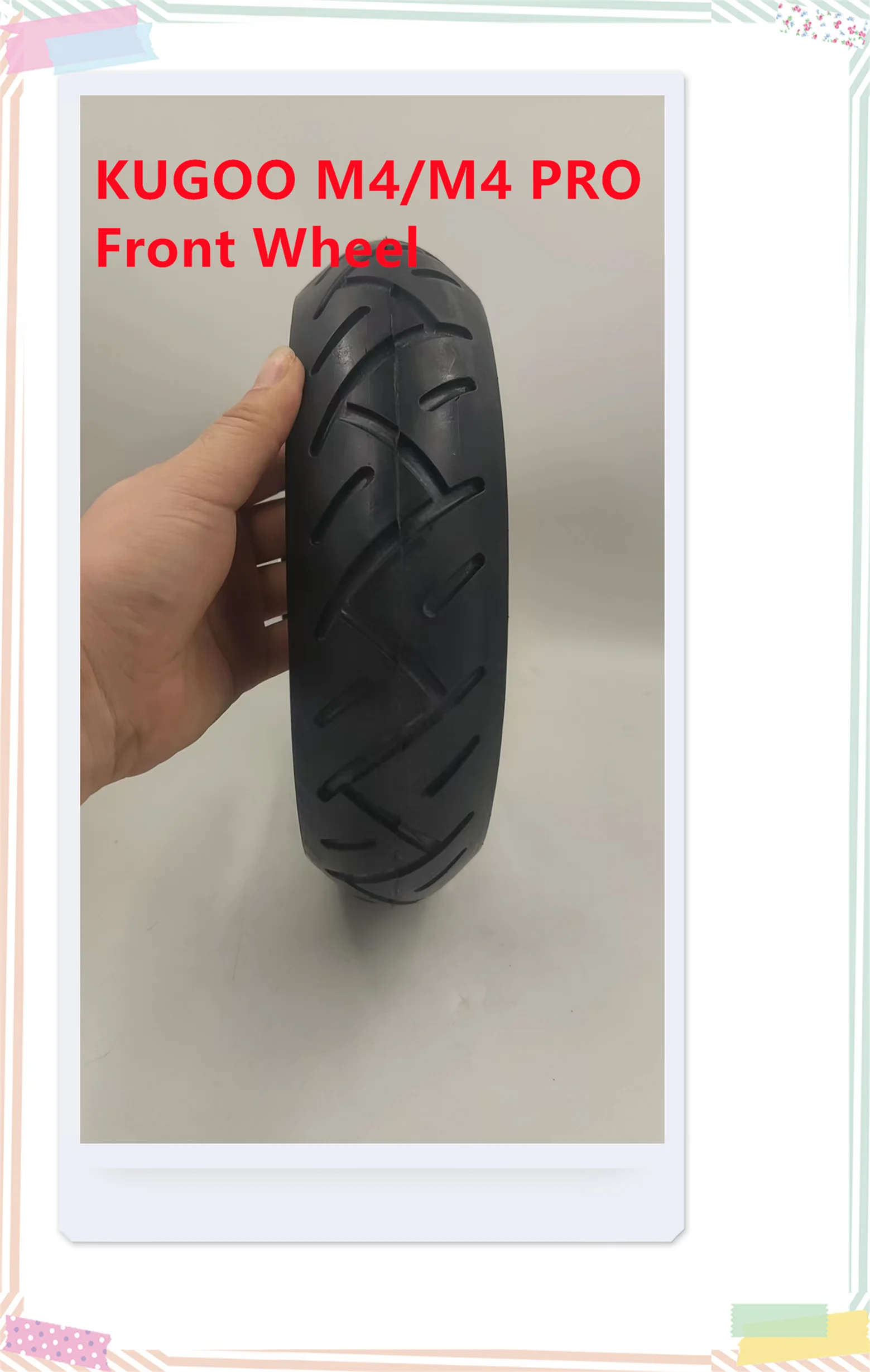 

10 Inch Front wheel Replacement Parts for kugoo M4 /M4 pro Inner Outer Tire with Alloy Rims scooter parts Off-road