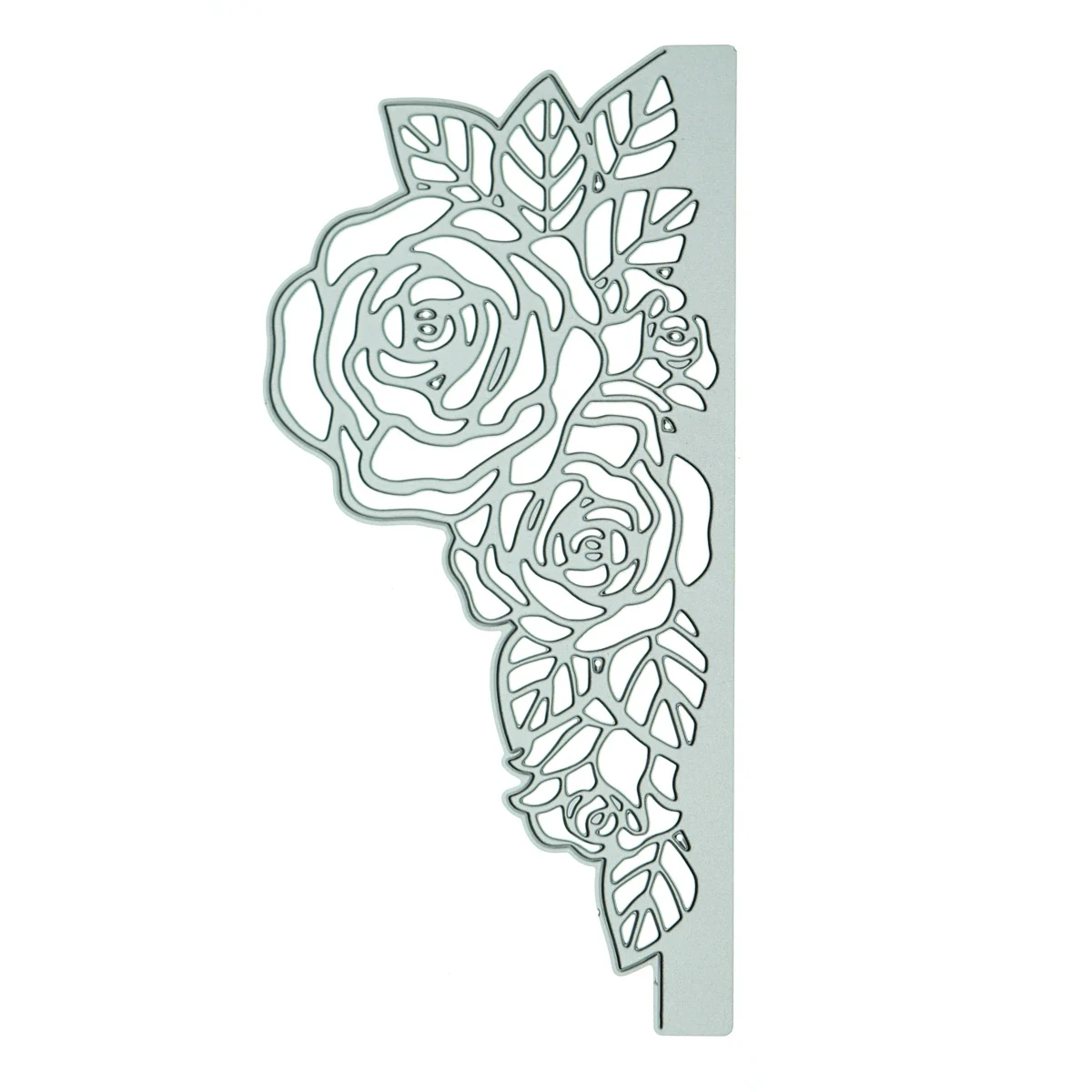 Flower Rose Pattern Border Edge Metal Die Cut Scrapbook Diy Craft Greeting Card Cover Surface Decorating Embossing Cutting Die