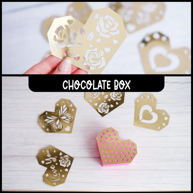 Heart-shaped Chocolate Box Metal Cutting Dies for DIY Scrapbooking Album Paper Cards Decorative Crafts Embossing Die Cuts