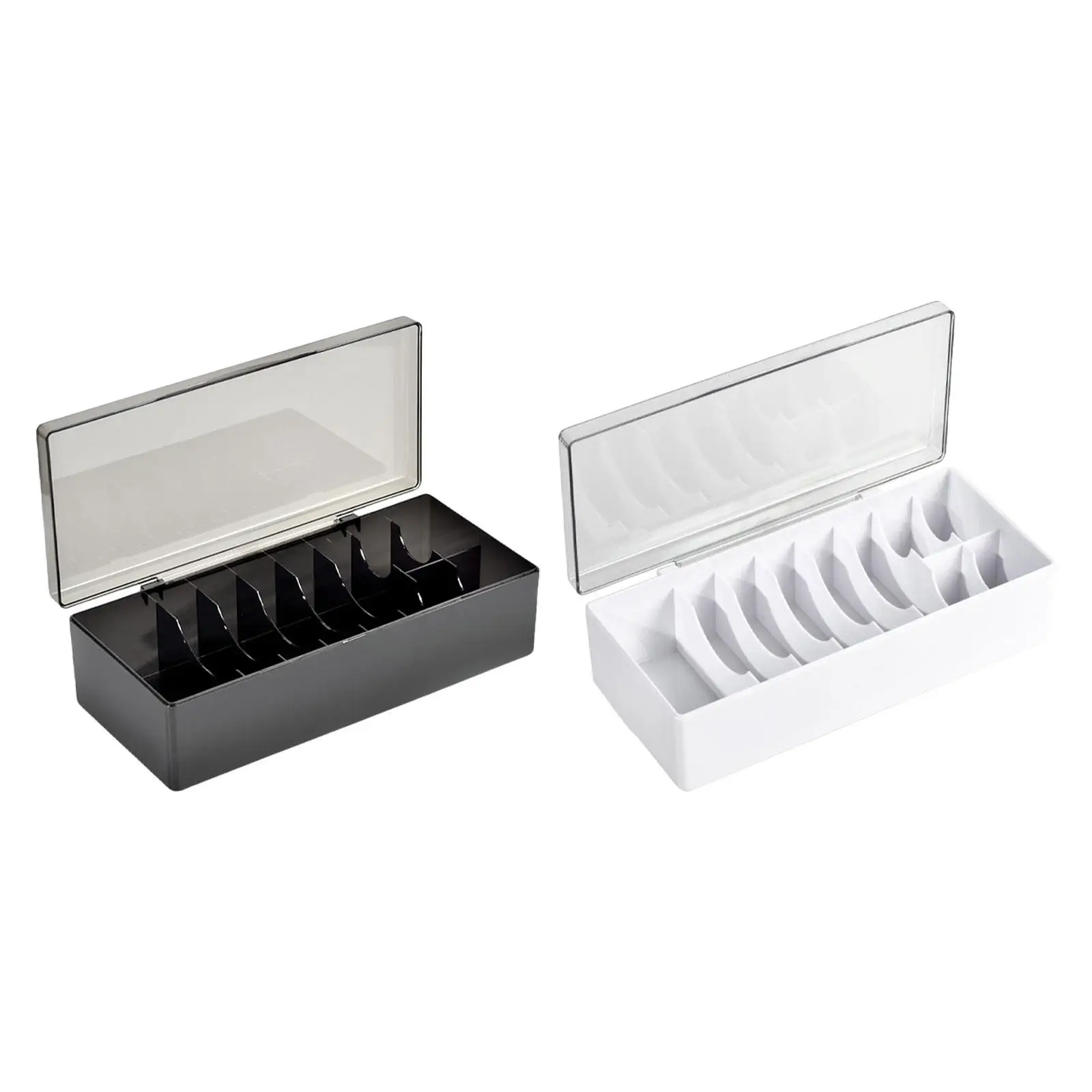 Organisateur de stockage d'extension de cils, conteneur de fournitures de cils transparents pratiques, boîte de rangement de grande capacité, pour l'artisanat de bandes de cheveux