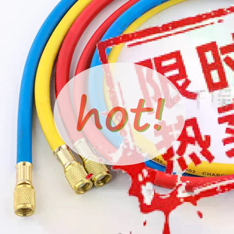 

[]1PC R410A 1/4'' SAE AC Charging Hose Set 500 PSI For Air Condition Refrigerant Hoses R134 R22 Refrigeration Charging Tool
