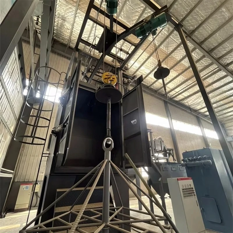 Double Hook Shot Blasting Machine 1800KG Capacity for Mining Equipment Components Restoration Surface Treatment Customized Price