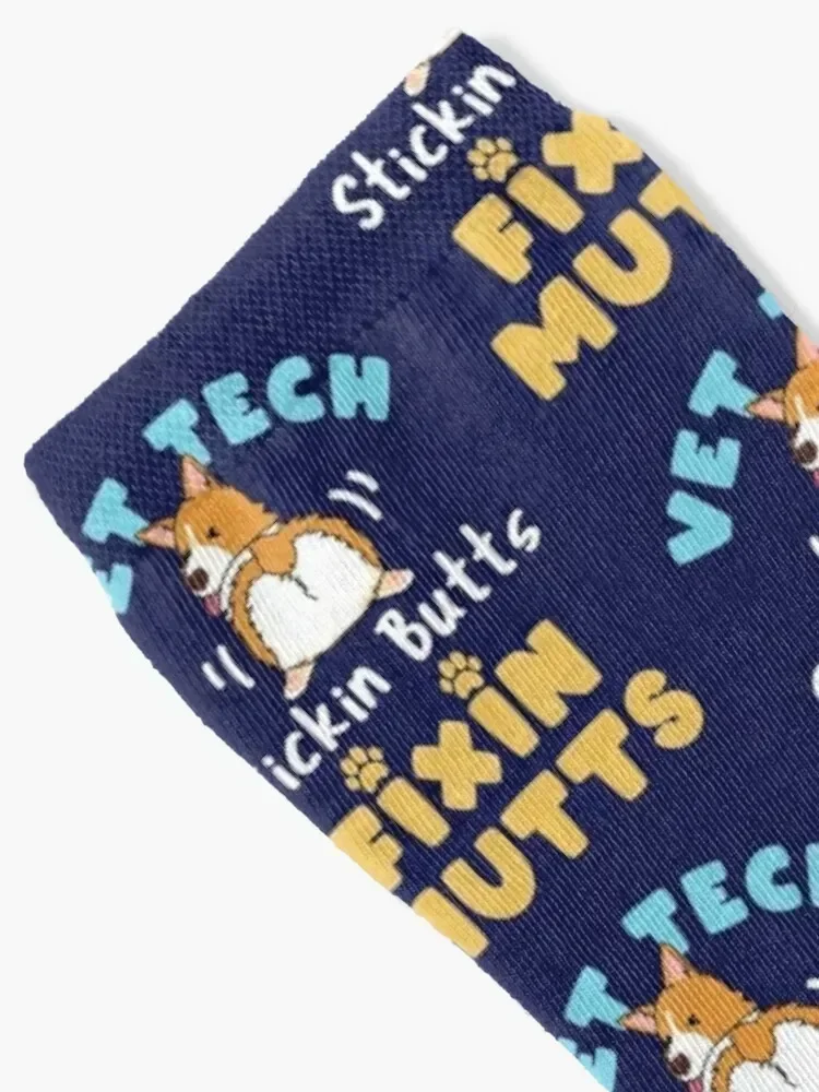 Vet Tech Stickin' Butts and Fixin' Mutts Socks Rugby New year's aesthetic Argentina Male Socks Women's