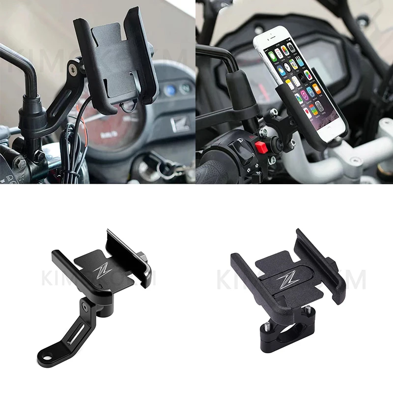 

Scooter Motorcycle Mobile Phone Holder For kawasaki Z900 Z1000 Z800 Z750 Z650 Z300 Z250 Z125 Handlebar Bracket Accessories