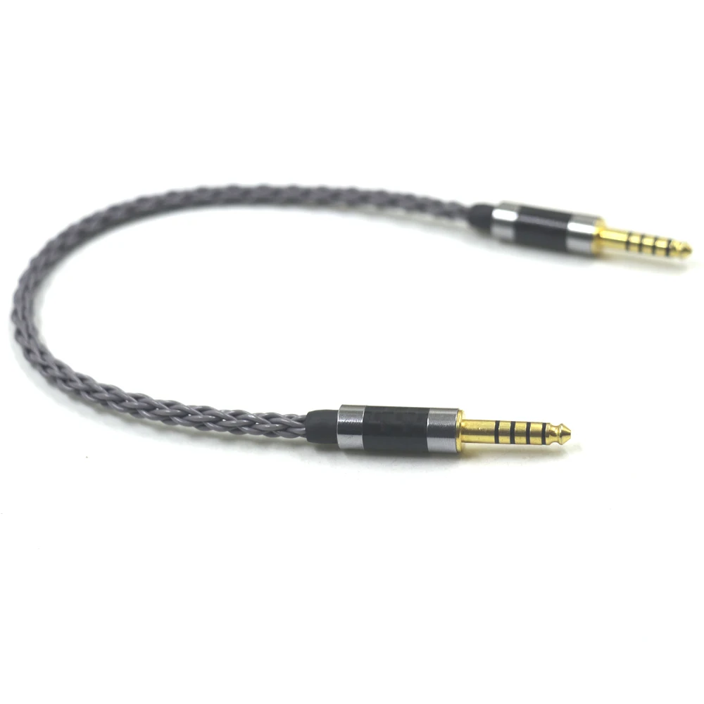 

HIFI 4.4mm Balanced Male to 4.4mm Balanced Male Single Crystal Coppe Silver Plated Audio Adapter Cable 4.4mm to 4.4mm