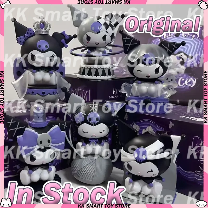 

Подлинная серия Sanrio Kuromi Midnight Stories, слепая коробка Kawaii Kuromi, экшн-фигурка, мультяшный стол, Deocr, загадочная коробка, подарки, игрушки