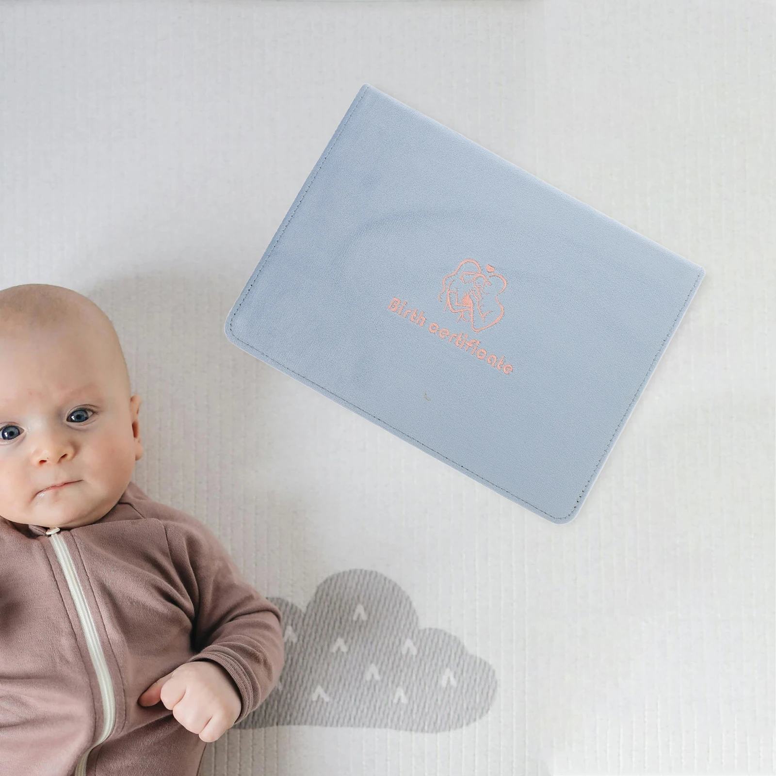 

Stylish Birth Certificate Protector Artificial Folder Document Photo Organizer Protection Sleeve Elegant Universal Case
